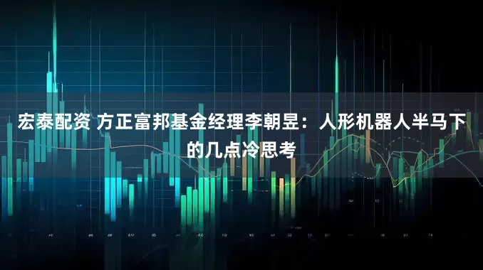 宏泰配资 方正富邦基金经理李朝昱：人形机器人半马下的几点冷思考